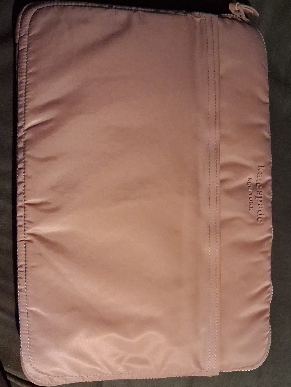 kate spade blush pink embossed logo pouch